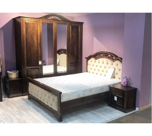 Четырехстворчатый шкаф для одежды Венеция MUR-101-04 st с зеркалом Четырехстворчатый шкаф для одежды Венеция MUR-101-04 st с зеркалом