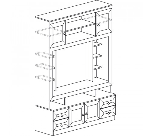 Стенка в гостиную Инна 603 светлая Стенка в гостиную Инна 603 светлая